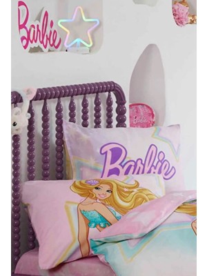 Taç Zorluteks Out Barbie Desenli 2 Adet % 100 Pamuk Kumaş Yastık Kılıfı 50X70 cm