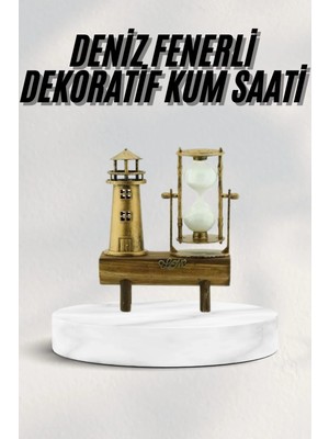 TKÇ Hediyelik Kum Saati Retro Dekoratif Deniz Feneri Kum Saati