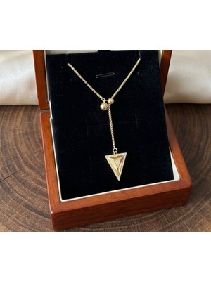 Gmn Collection Özel Seri Xupingithal Altın Kaplama Asansörlü Kolye