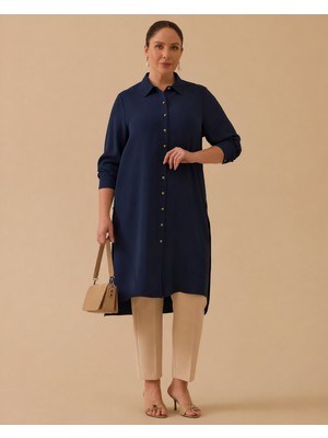 Seçil 4019 Büyük Beden Düğmeli  Tunik  #26#