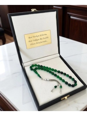 Özel Kutulu Isim Yazılan Tesbih, Harfli Kişiye Özel Ateş Kehribar Tesbih, Erkek Hediye Tesbih