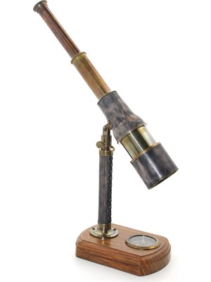 Özgürce Yüksek Kaliteli Pirinç Ayaklı Pusulalı Dürbün, Deri Işlemeli, Dayanıklı Tasarım