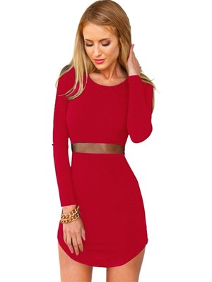 Sb Shopping TP101208 Uzun Kollu Fantezi Elbise