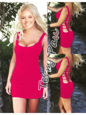 Sb Shopping TP101122 Kırmızı Özel Tasarım Elbise