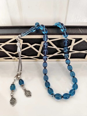 Ateş Kehribar Tesbih, Harfli Kişiye Özel Seri, Sıkma Kehribar Tesbih, Tespih Usta Işi Gümüş Kaplama