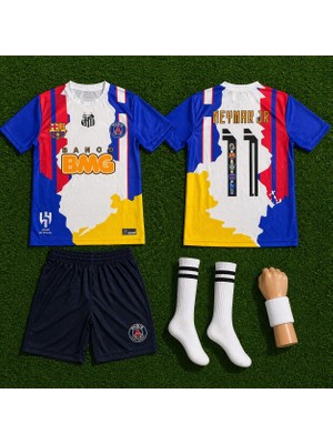 Sidas Neymar.jr Tüm Takımlar(Mix) Özel Tasarım Çocuk Futbol Forması Seti