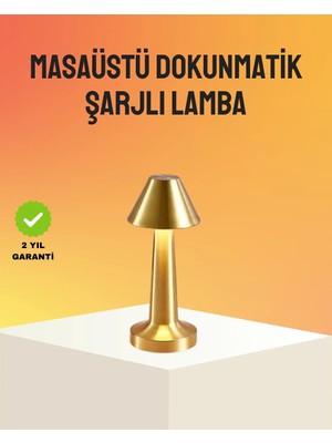 TKÇ Modern Metal Masa Lambası 3 Işık Renkli Kademesiz Parlaklık Ayarlı