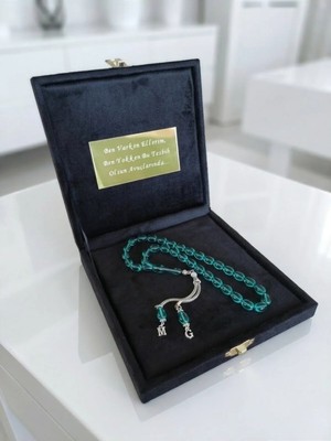 Özel Kutulu, Isim Yazılan, Ateş Kehribar Tesbih, Harfli Kişiye Özel Tesbih,