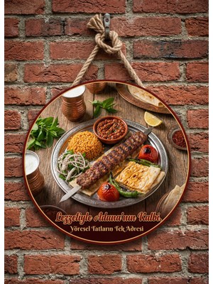 Mayeka Adana Kebabı Porsiyon Temalı Kebapçılar Restoranlar Lokantalar Için Ahşap Duvar Kapı Dekoratif Süs