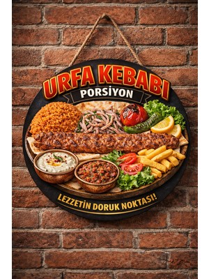 Mayeka Urfa Kebabı Porsiyon Temalı Kebapçılar Restoranlar Lokantalar Için Ahşap Duvar Kapı Dekoratif Süs