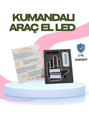 TKÇ Yüksek Görünürlüklü Otomobil Jest Işığı – 3 Modlu LED Arka Cam Aksesuarı, Pratik ve Eğ