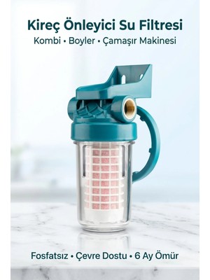 Watalina Ecosoft Scalex Kireç Önleyici Su Filtresi Aparat ½" Kombi Boyler Çamaşır Makinesi Italyan Üretim