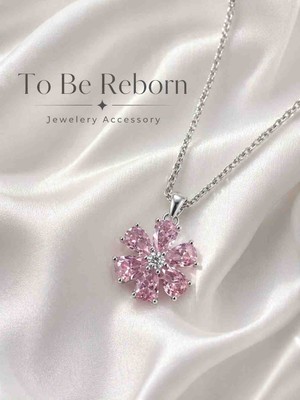 To Be Reborn Çelik Zirkon Taşlı Çiçek Kolye