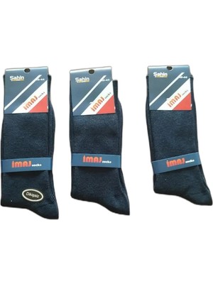 Erkek Mevsimlik Penye Uzun Çorap Lacivert Renk 12'li Paket