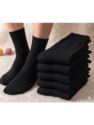 Erkek Mevsimlik Uzun Çorap Siyah Renk 12'li Paket