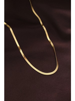 Uslucan Alışveriş 316L Çelik Altın Renk 60 cm Italyan Zincir Kolye
