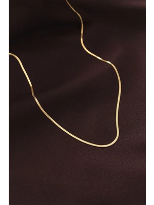 Uslucan Alışveriş Çelik Gold Renk 60 cm Ince Italyan Zincir Kolye
