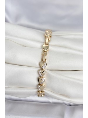 Youday Accessories Xuping Kalp Model Gold Renk Kadın Bileklik