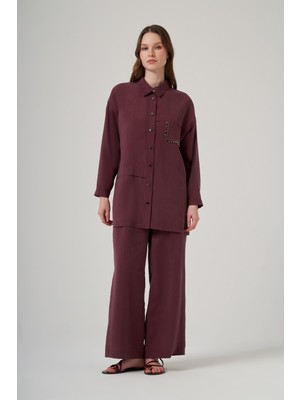 Nuss 1052 Taş Işlemeli Pantolonlu Takım