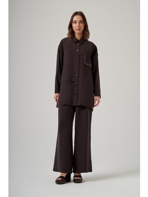 Nuss 1052 Taş Işlemeli Pantolonlu Takım