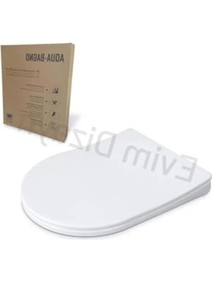 Hakay Yavaş Kapanan Beyaz Klozet Kapağı, Dayanıklı Pp Malzeme