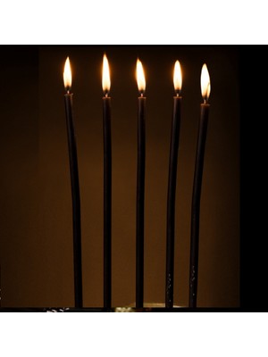 Kuzey Oyuncak Yüksek Kalite 16PCS Church Black Candles 16 Adet Siyah Arınma Mumu Siyah Kilise Mumu Siyah Ayin Mumu
