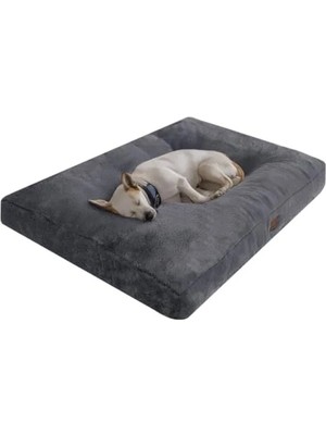 Hakay Büyük Boy 80X100 cm Antrasit Renkli Ultra Yumuşak Köpek Yatağı