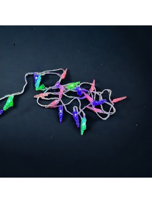 Kuzey Oyuncak Buz Sarkıtı Renkli LED Işık 3 Metre Renkli LED Işık Yılbaşı Ağacı Işığı 220 Volt Fişli LED Işık