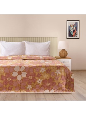 Matmel Soft Earthy Çift Kişilik Müslin Pike - Kiremit - 230X240 cm