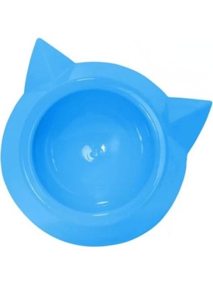 Nova Epoxy Art Plastik Tekli Kedi Mama ve Su Kabı - Mavi