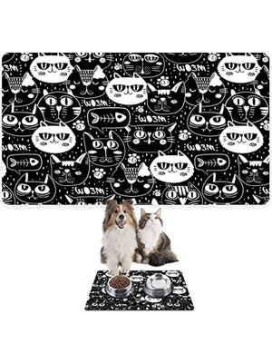 Hakay Su Geçirmez Evcil Hayvan Paspası, 40X60 Cm, Kolay Temizlenir, Siyah Renkli