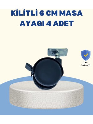 Zenvia Kilitli Mobilya Tekerleği 6 cm 4’lü Kolay Kurulum
