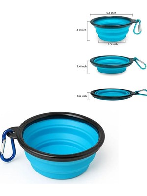 Nova Epoxy Art Katlanabilir Silikon Mama ve Su Kabı - Mavi