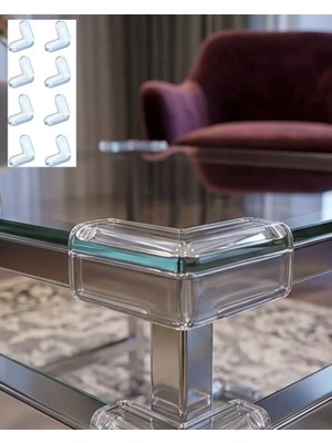 Zenvia Şeffaf Masa Kenarı Koruyucu 8 Adet Mobilya Köşe Koruma Seti