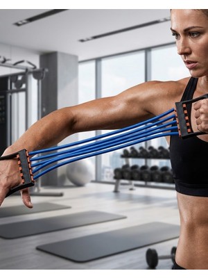 Karahanbey Çok Amaçlı Egzersiz Bandı Ev Spor Aleti Kas Güçlendirme Lastiği -