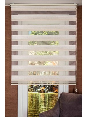 Koçtaş Plus Büyük Boy Zebra Stor Krem