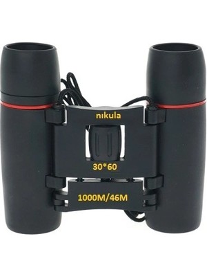 SHC4200 30X60 Cepte Taşımalı Kauçuk Kaplamalı Mini Dürbün - Siyah