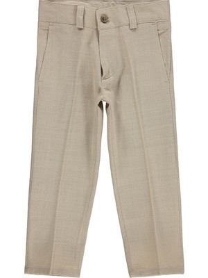 Pierre Cardin Keten Görünümlü 2-5 Yaş Pantolon - Kahverengi