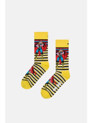 Happy Socks - Sarı Marvel Avengers Thor Çorap