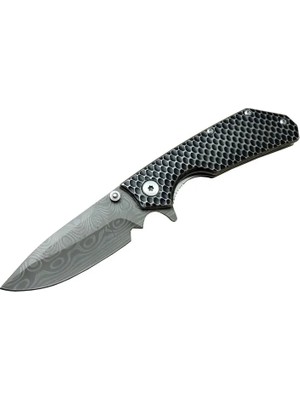 SHC4200 Damascus Dms 2 16 Gri Kamp Çakı 21CM- Yarı Otomatik, Kemerlikli, Metal Sap