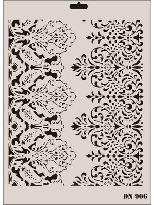 Luord-Store Dantel Seri DN-906 Stencil 35X25 cm