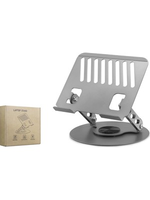 LTG Nova Karbon Çelik 360 Derece Dönebilen Ergonomik Laptop Standi - Gri HDX8018