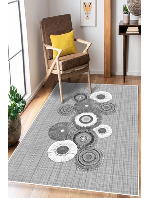 Pelura Halı Modern Dijital Baskılı Halı Makinede Yıkanabilir Kaymaz Taban Oturma Odası Salon ve Yolluk Halı