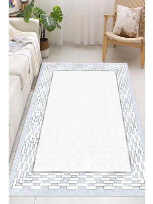Pelura Halı Çerçeveli Modern Kaymaz Taban Makinede Yıkanabilir Halı Oturma Odası Salon Halı Koridor Halı