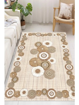 Pelura Halı Modern Dijital Baskılı Halı Makinede Yıkanabilir Kaymaz Taban Oturma Odası Salon ve Yolluk Halı