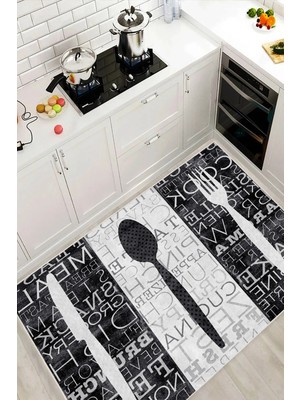 Pelura Halı Modern Mutfak Halısı Dört Mevsim Makinede Yıkanabilir Leke Tutmaz Kaymaz Taban Mutfak Halı