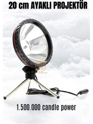 Zenvia Hsnet 3 Ayaklı El Projektörü 360 Derece Avcı Projektörü Tekne Projektör  ZNV-HBY3245