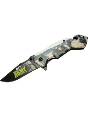 SHC4200 Mtech 4 23 3 Army Kurtarma / Kamp Çakı 20CM - Yarı Otomatik, Kemerlikli, Cam Kırma Ip Kesme Apar