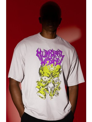 Sevbano Municipal Waste Rock Metal Müzik Grubu Ön Baskılı Unisex Oversize Tişört