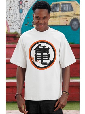 Sevbano Son Goku Dragon Ball Anime Karakteri Ön Baskılı Unisex Oversize Tişört
